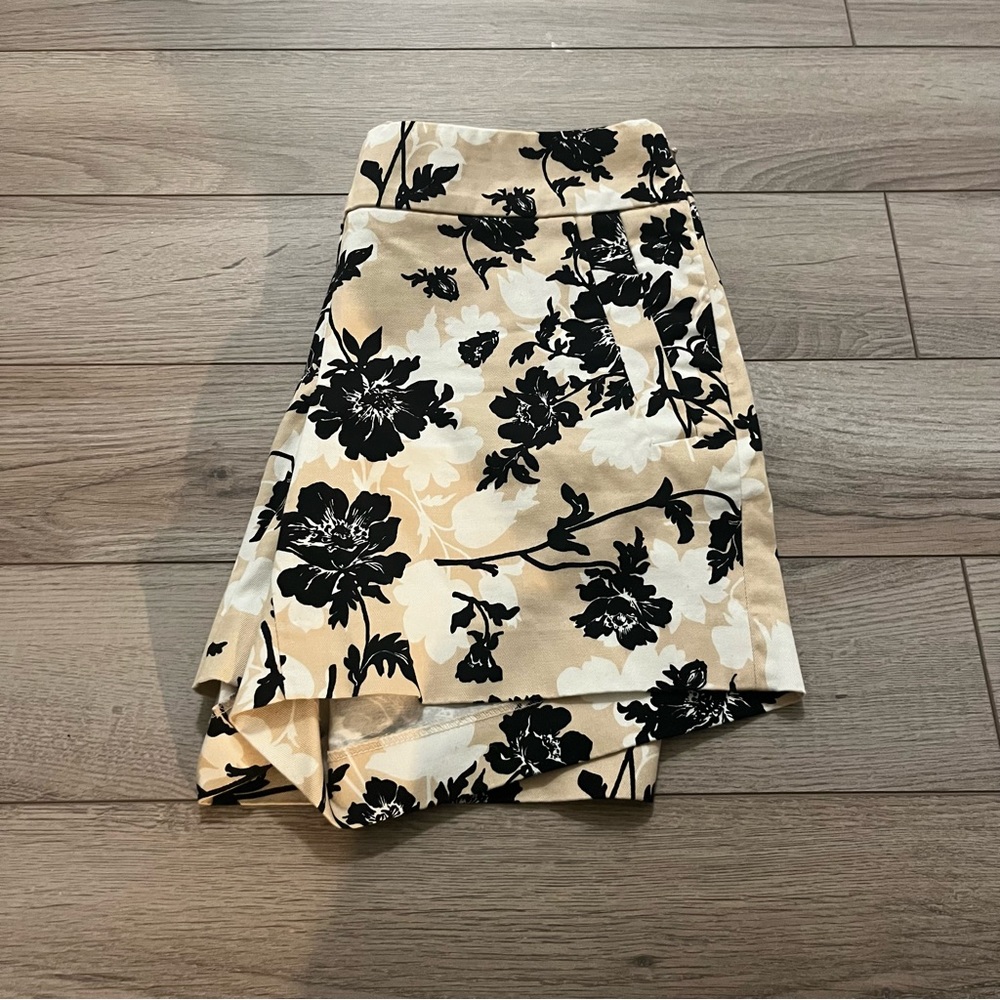 JCrew Tropical Print Tan Shorts 2